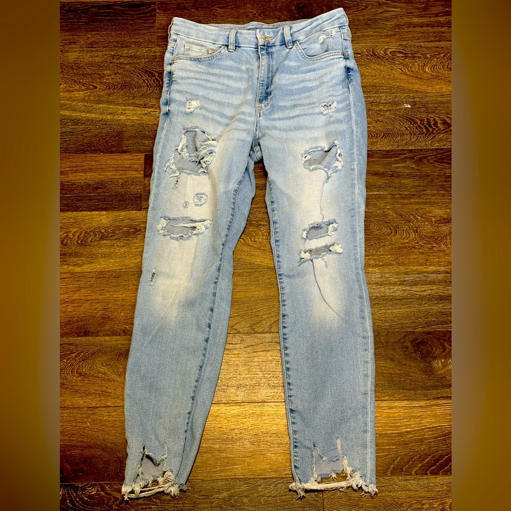 &Denim blue ripped jeans W30L27